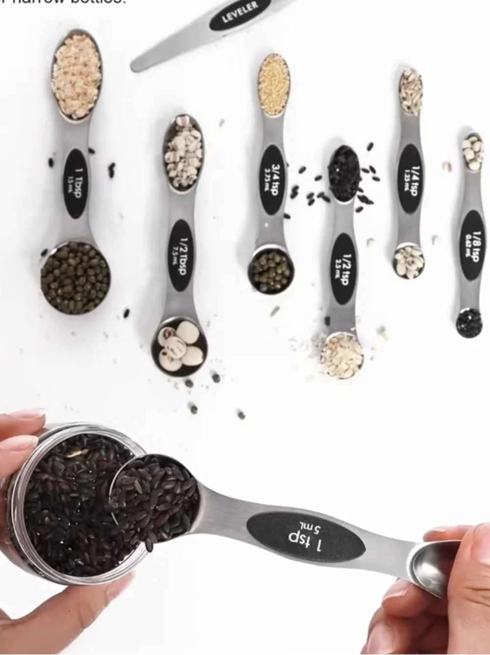 MAGNETIC MEASURING SPOONS SET OF 9 NIB